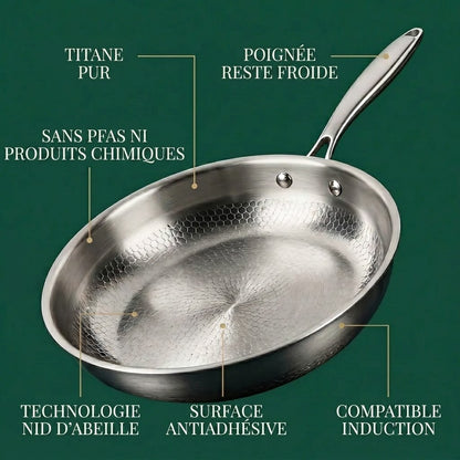Poêle en titane martelée à la main, 11"