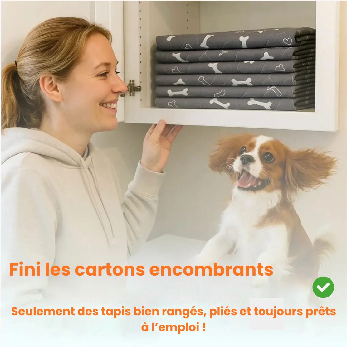 Tapis hygiénique, absorbant et lavable pour chiens et chiots