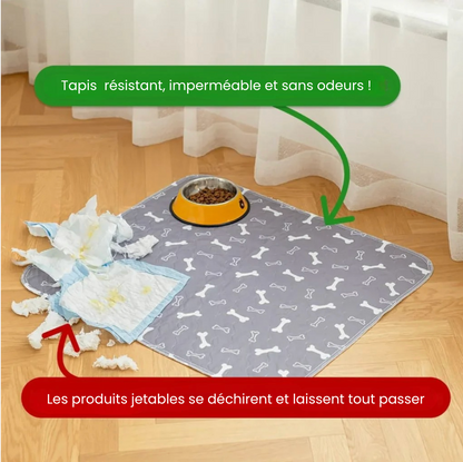 Tapis hygiénique, absorbant et lavable pour chiens et chiots