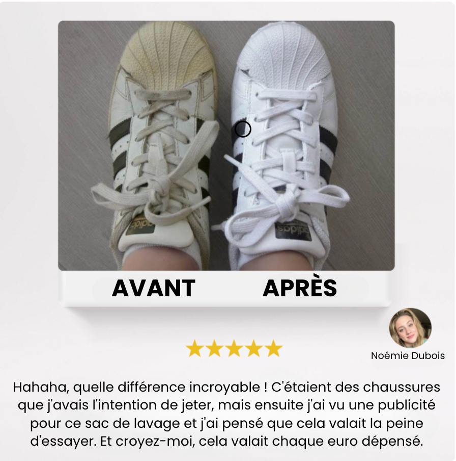 Sac de lavage conçu pour les chaussures