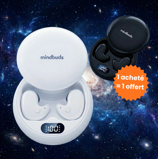 MindBuds – Écouteurs intra-auriculaires confortables sans pression (offre 1+1)