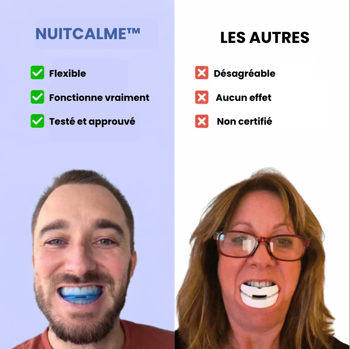 NUITCALME™ Des nuits paisibles, sans tracas