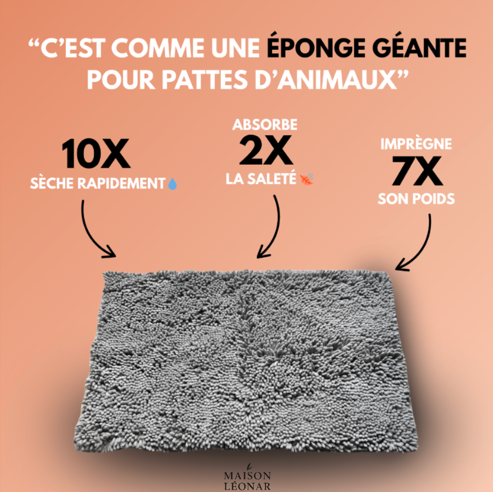 Tapis ultra-absorbant - pattes d'animaux