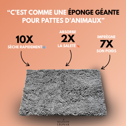 Tapis ultra-absorbant - pattes d'animaux