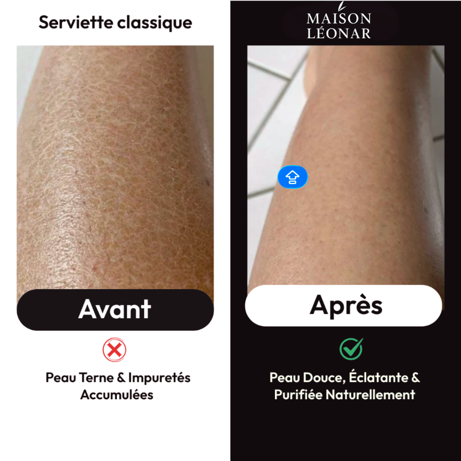 Serviette de Douche Exfoliante Purifiante Antibactérienne
