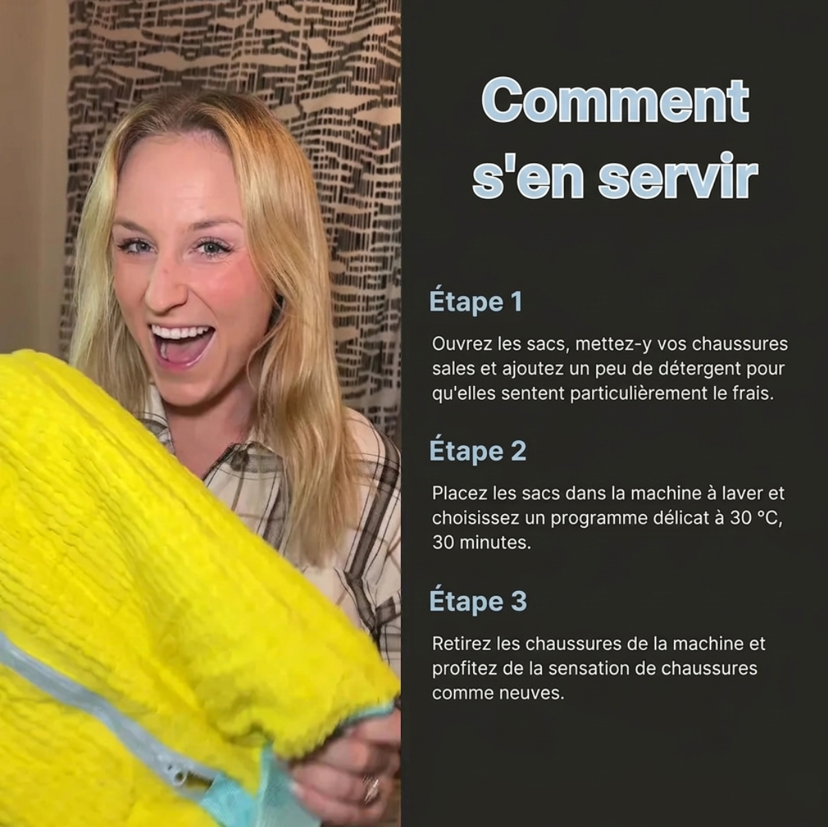 Sac de lavage conçu pour les chaussures