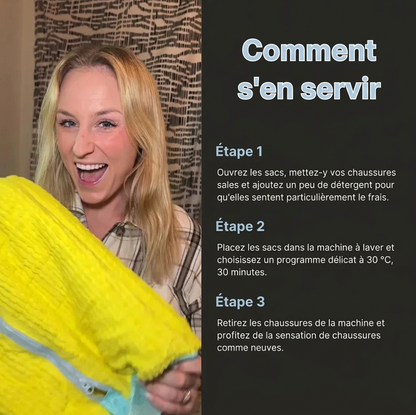 Sac de lavage conçu pour les chaussures
