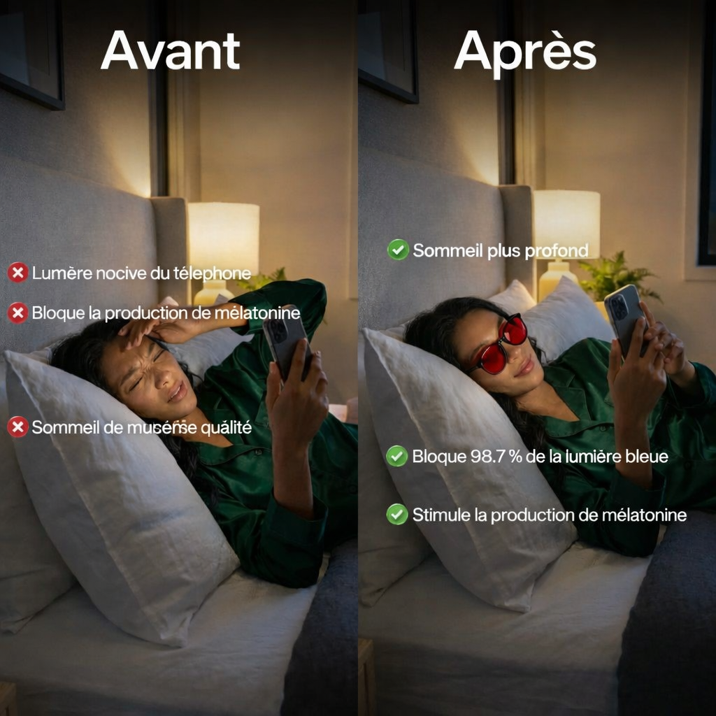 Lunettes anti-lumière bleue Flow State™ unisexes à verres rouges