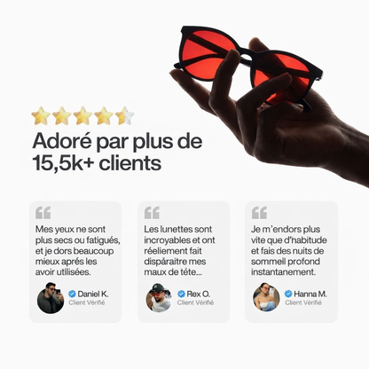 Lunettes anti-lumière bleue Flow State™ unisexes à verres rouges