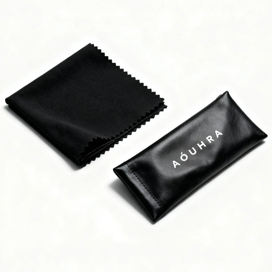 Étui à lunettes et chiffon de nettoyage Aóuhra®