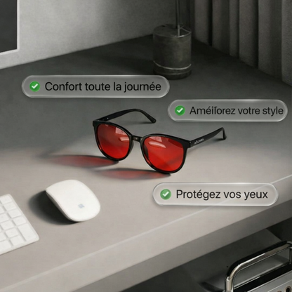 Lunettes anti-lumière bleue Flow State™ unisexes à verres rouges