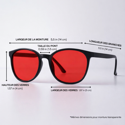 Lunettes anti-lumière bleue Flow State™ unisexes à verres rouges