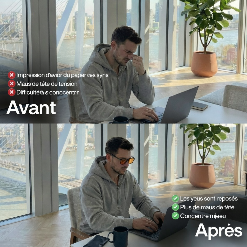 Lunettes anti-lumière bleue Flow State™ unisexes à verres rouges