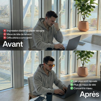 Lunettes anti-lumière bleue Flow State™ unisexes à verres rouges