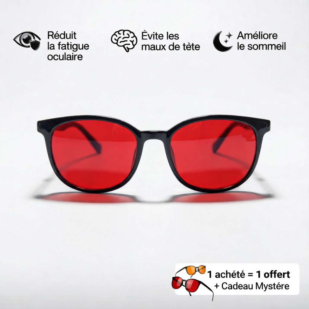 Lunettes anti-lumière bleue Flow State™ unisexes à verres rouges