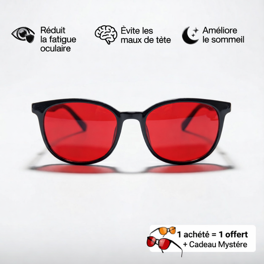 Lunettes anti-lumière bleue Flow State™ unisexes à verres rouges